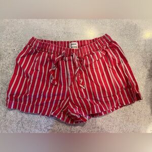 DAMSON MADDER Red and White Striped Shorts